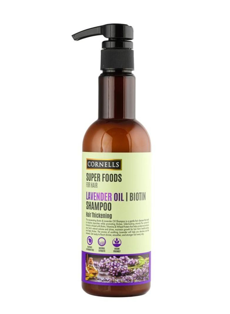 CORNELLS Super Foods For Hair Lavender Oil Biotin Shampoo Hair Thickening 500ml - Image 1