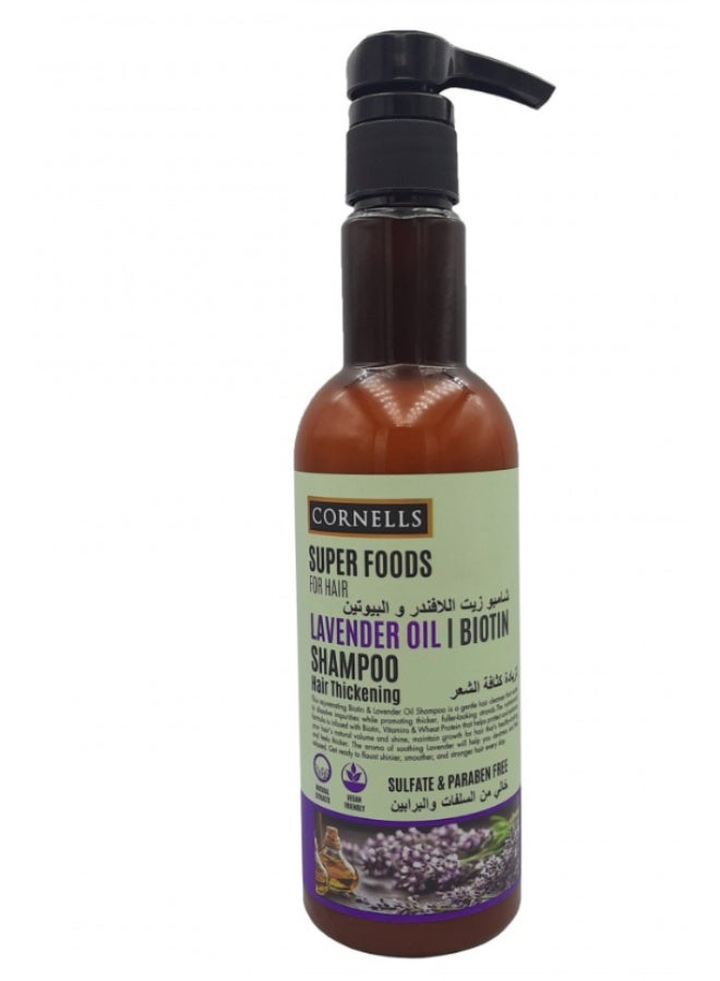 CORNELLS Super Foods For Hair Lavender Oil Biotin Shampoo Hair Thickening 500ml - Image 1