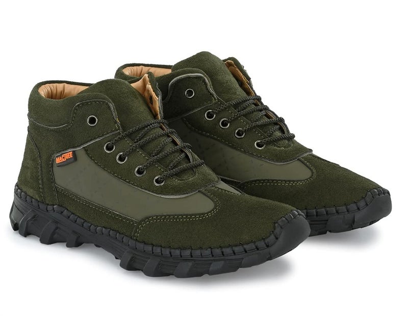 MACTREE Olive Suede Hiking & Trekking Boot for Men - 42 - Image 4