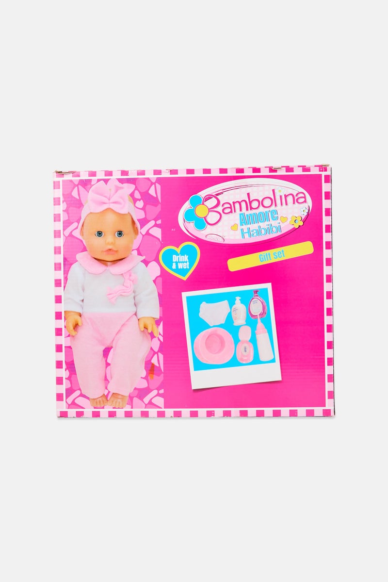Bambolina مجموعة هدايا دمى أطفال ناعمة 8 قطع أمور حبيبي للشرب والتبليل - Image 2