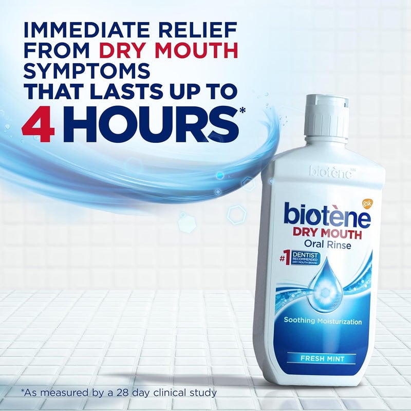 biotène Fresh Mint Oral Rinse Mouthwash for Dry Mouth - 33.8 fl oz - Image 3