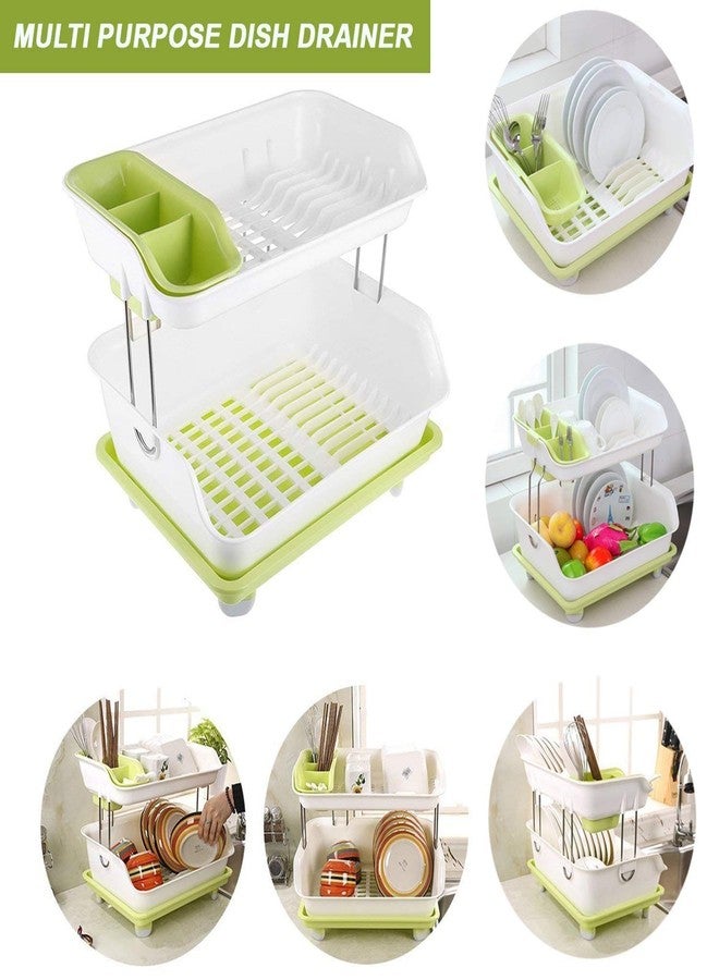 Baboies Plastic 2 Layer Kitchen Organizer Drainer and Drying Sink Dish (Multicolour) - Image 3