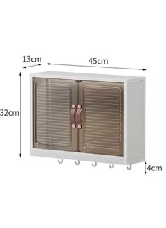 GoldenLike Bathroom Wall Cabinet,Makeup Sorage Box Dustproof and Aterproof Medicine Cabinet,Kitchen Organizer Storage with Door and Hook, Space Saver Storage Cabinet for Bathroom Laundry Kitchen Living Room  - Image 2