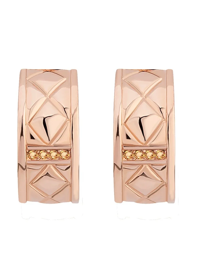 سانت هونور Buffle Bay Silver Earrings with Yellow Crystal for Women's