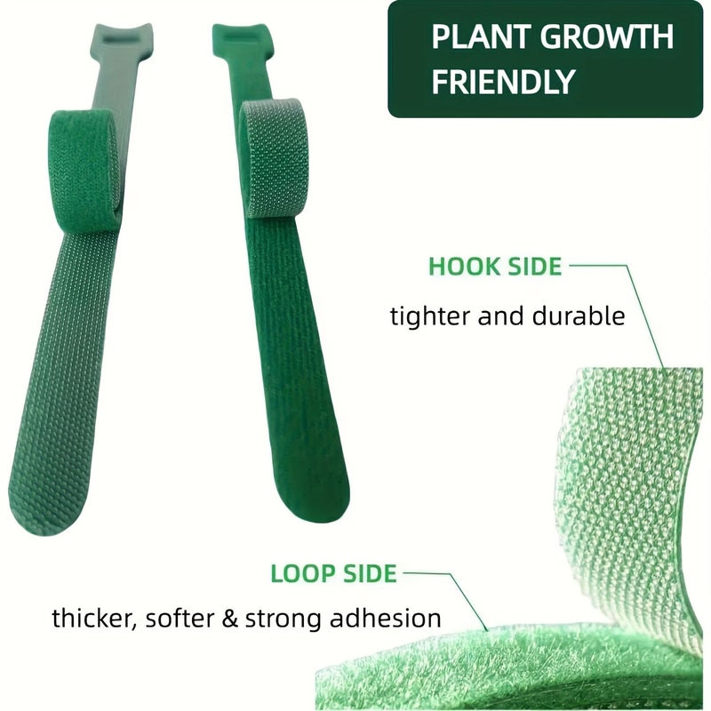 65 Pcs Adjustable Non Slip Nylon Plant Ties Green For Climbing Plants Support And Garden Maintenance - Image 4