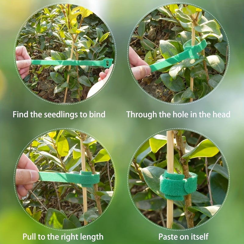 65 Pcs Adjustable Non Slip Nylon Plant Ties Green For Climbing Plants Support And Garden Maintenance - Image 5