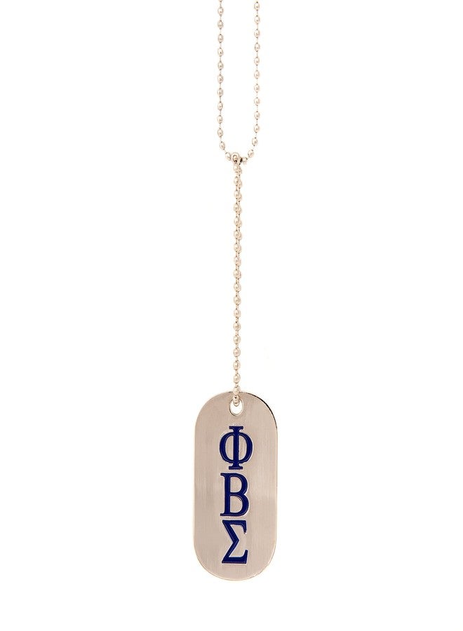 Desert Cactus Phi Beta Sigma Dog Tag Fraternity Necklace with Crest Greek (Style B - Silver Traditional) - Image 4