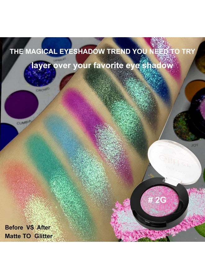Afflano Chameleon Glitter Eyeshadow Metallic Eyes Makeup, Color Changing Holographic Multichrome Eyeshadow Shimmer, Highly Pigmented Duo Chrome Minerals Eye Shadow, Sparkling Face Highlighter - Image 5