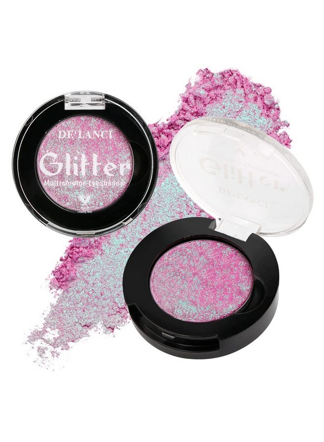 Afflano Chameleon Glitter Eyeshadow Metallic Eyes Makeup, Color Changing Holographic Multichrome Eyeshadow Shimmer, Highly Pigmented Duo Chrome Minerals Eye Shadow, Sparkling Face Highlighter - Image 1