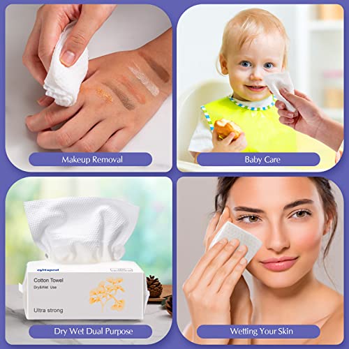 optxpnd Disposable Face Towel Cloth for Washing, Thicker Disposable Face Cleaning Towelettes for Women Soft Towel for Cleanser Office Travel Makeup Remove - Image 4