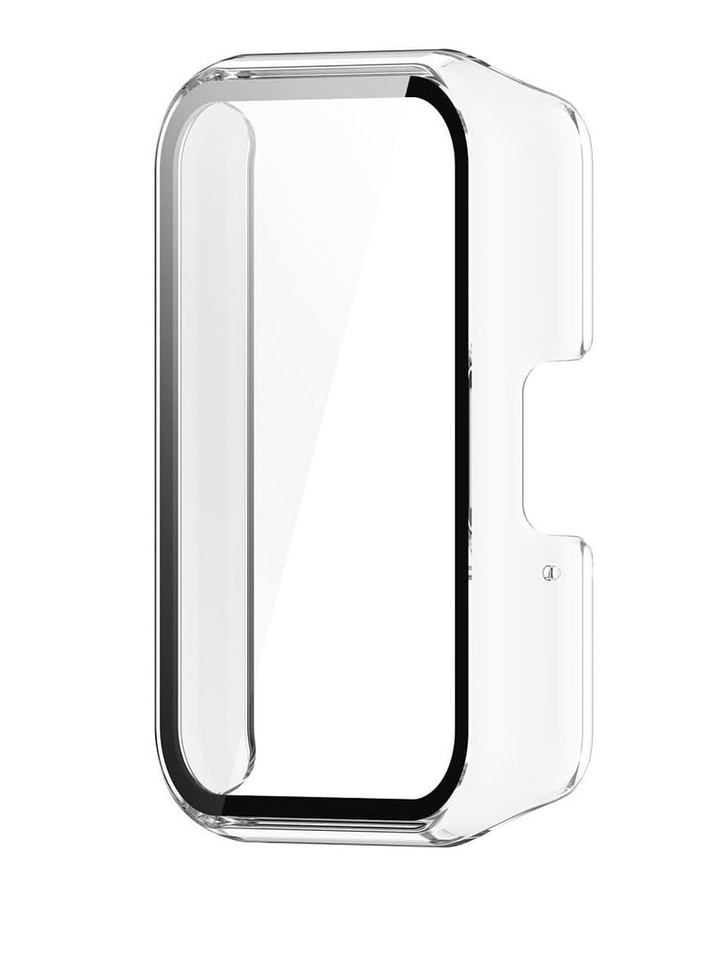 Generic Screen Protector Case Fit for Samsung Galaxy Fit3, Hard PC Protective Case Bumper Built-in Tempered Glass Film Cover Accessories Fit for Samsung Galaxy Fit3(SM-R390) (White)  - Image 2