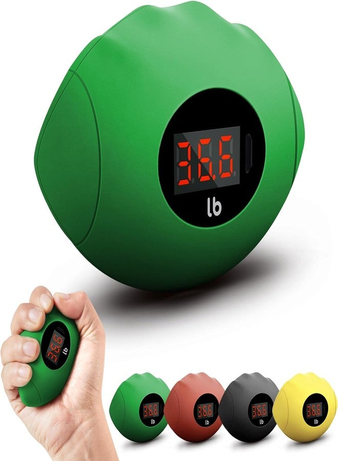 DIOTUSS Hand Grip Strengthener, Rechargeable Digital Grip Strength Trainer up 220.4 Lbs(100kg) Hand Grip Exerciser Equipment for Strength Training-Forearm-Gripper-Finger, Stress Balls for Adults/Kids (Green) - Image 1