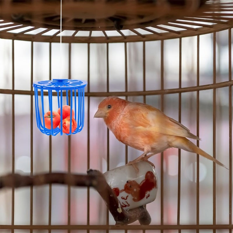 12pcs Parakeet Feeder Hanging Fruit and Vegetable Basket Bird Cage Bowls Metal Wire Food Holder for Parrots Cockatiels Indoor Outdoor Bird Feeding Supplies - Image 3