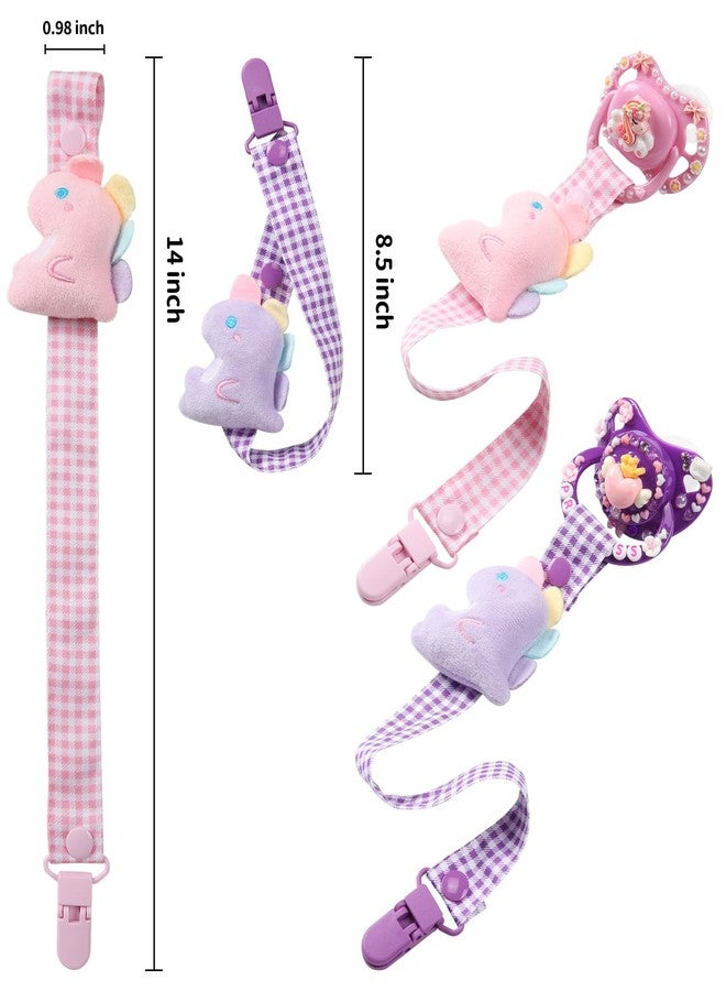 CutiePlusU Adult Pacifier Clip Adult Size Pacifier Holder Clip 4 Pack- Dinosaur Baby - Image 4