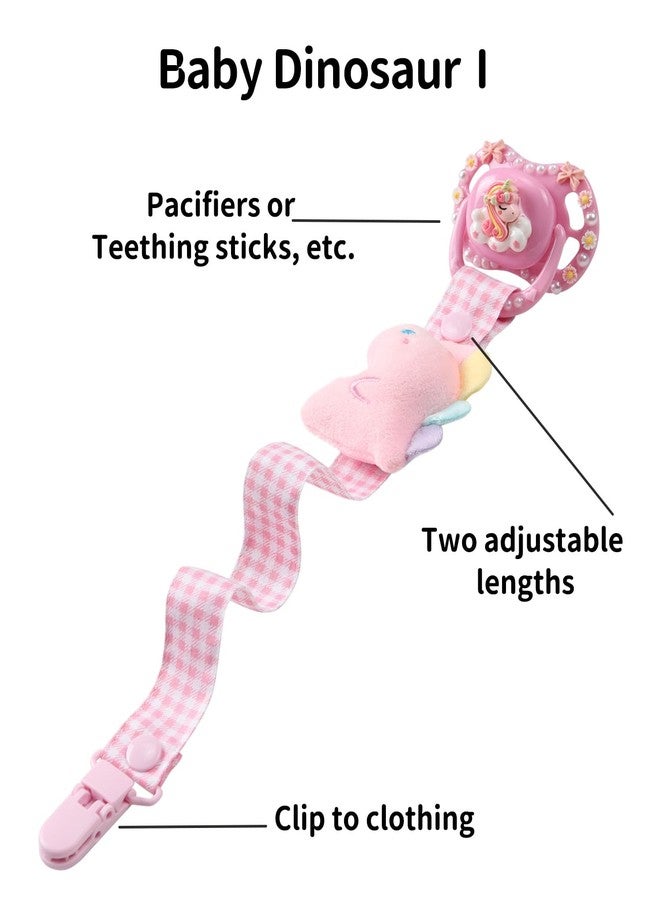 CutiePlusU Adult Pacifier Clip Adult Size Pacifier Holder Clip 4 Pack- Dinosaur Baby - Image 5