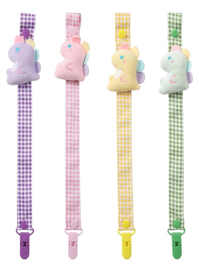 CutiePlusU Adult Pacifier Clip Adult Size Pacifier Holder Clip 4 Pack- Dinosaur Baby - Image 1