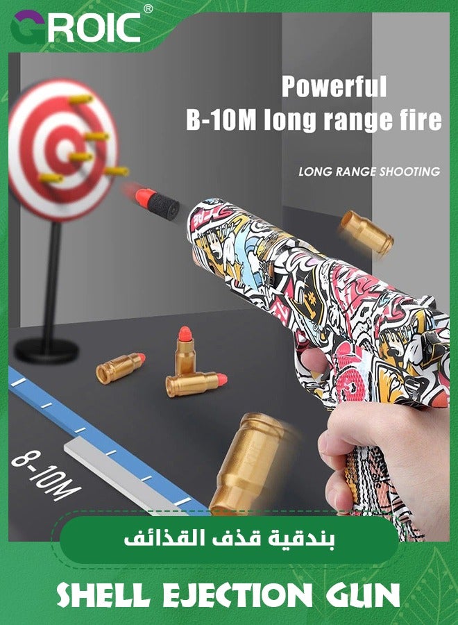 GROIC Toy Gun Soft Bullets,EVA Safety Soft Bullet Gun,Shooting Games Education Toy Model,Pistol Toy Foam Shock Wave Soft Bullet Game Gun,Shell Jump Design Toy Gun  - Image 4