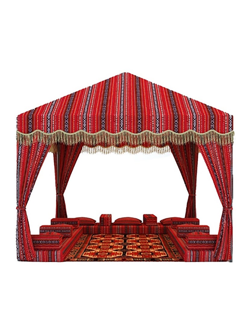 GO2CAMPS Arabic Sadu Mat Foldable(1.5 x 2.5 Mtr)Majlis Mat,Sadu Rug Material,Majlis Carpet,Outdoor Camping Mat,Camping Carpet,Majlis Mat,Sadu Carpet,Picnic Mat Multicolours  - Image 4