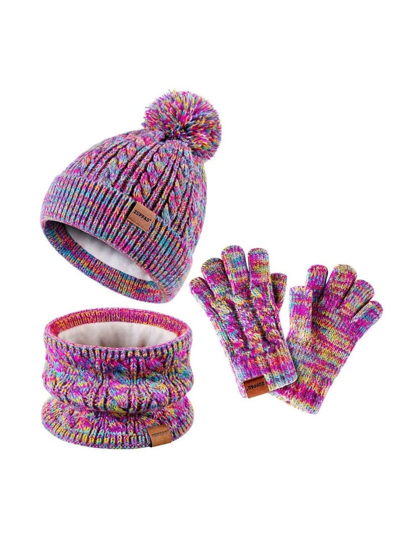 Children's Winter Hat Gloves Scarf Set - Image 1