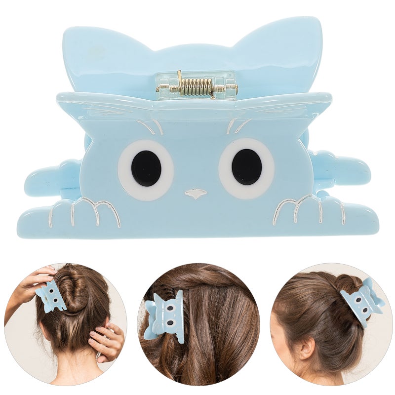 Cat Hair Clips: Cute Animal Jaw Barrettes For Girls Acetate Non- Jaw Hair Accessories Toddler Decorative Clips For Bun Styling - Image 4