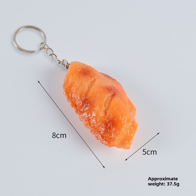 Simulated Fast Food Keychains Toy Food PropsRoasted wing keychain Roasted wing keychain