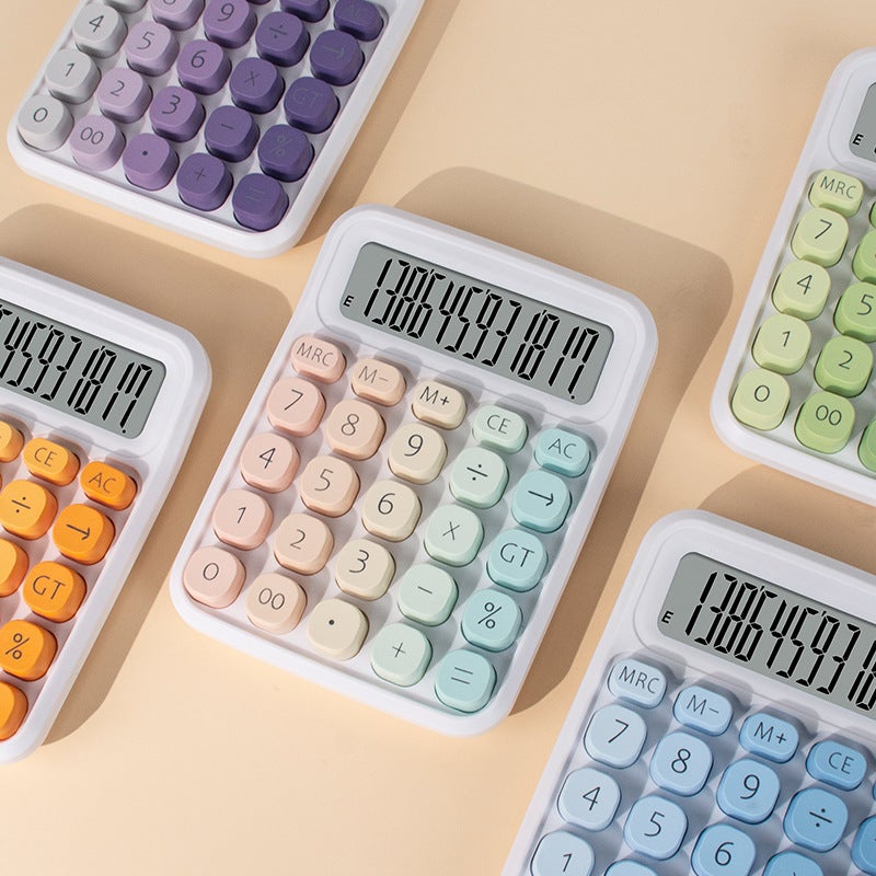 Color Mechanical Keyboard Calculator Dopamine Color High-Looking Internet Celebrity Office Computer Financial Special Calculator - Image 4