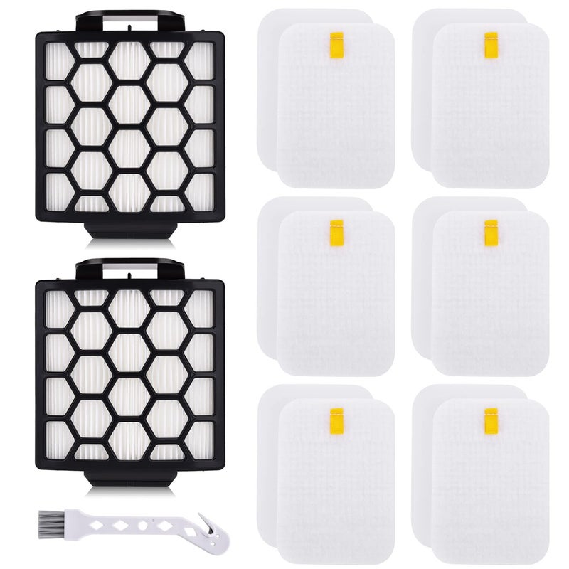 Anewise Replacement Filter for Shark Navigator Zero-M Pet Pro ZU102 ZU60 ZU62 ZU62C ZU55 NV150 NV150C NV151 NV251 Rotator Pet NV255 Upright Vacuum, 2 + 6 Foam Felt Filters, Part # 1238FT60 & 1239FT60 - Image 1