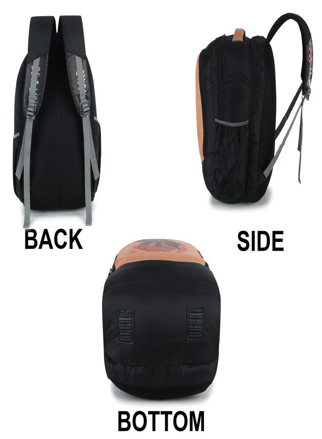 SKUGG Water Resistant Laptop Backpack/Casual Backpack/Daypack/Travel Backpack/College Bag For Men/Women With Bottle Pocket & Padded Shoulder Strap-(Black) - Image 5