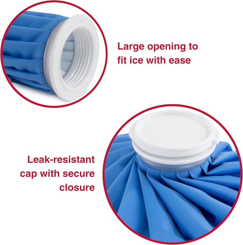 Mueller Reusable 9 Inch Ice Pack | Helps Reduce Pain & Swelling | Latex-Free, Extra Wide Opening,Leakage-Proof, 1-Bag - Image 4