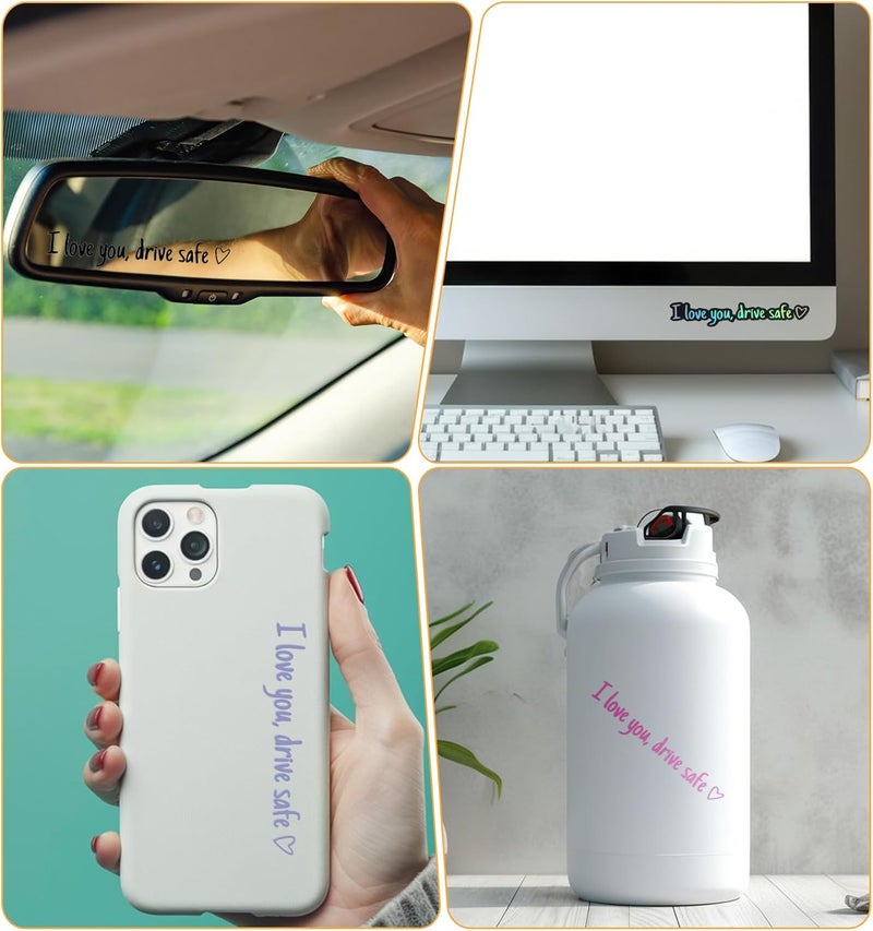 ValueBargain 10PCS I Love You Drive Safe Sticker, Drive Safe Mirror Sticker for Car Windows & Rearview, Funny & Cute Decals to Show Your Love, Waterproof and Reusable Global standard quality - Image 4
