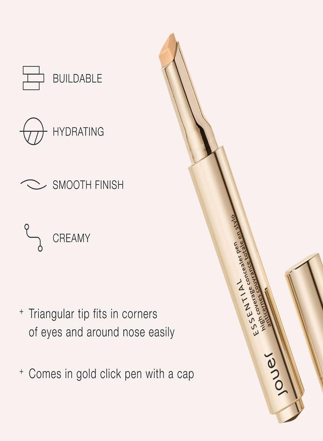 Jouer Essential High Coverage Crème Concealer Pen | Medium to Full Coverage | Healthy Ingredients | Paraben, Gluten & Cruelty Free | Vegan Friendly, Chiffon- Light skin with yellow undertones - Image 4
