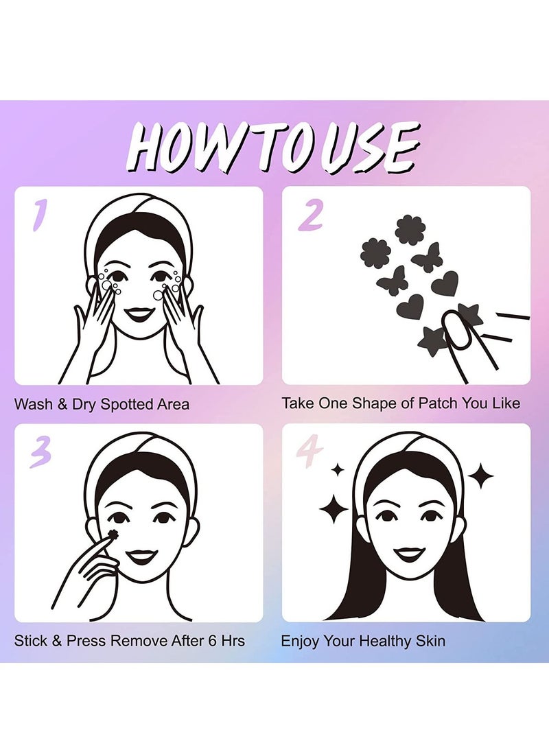 Elaimei 84 Pcs Acne Patches Holographic Acne Remover Patches with Extract Tea Tree Oil for Hydrocolloid Acne Treatment Reduces Pimples Blemishes Spots Dermatologist Recommended Cute Pimple Stickers  - Image 5