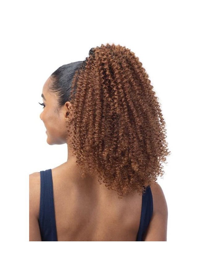 FREE TRESS Freetress Organique Ponytail Bohemian Curl 14" (1B)  - Image 2