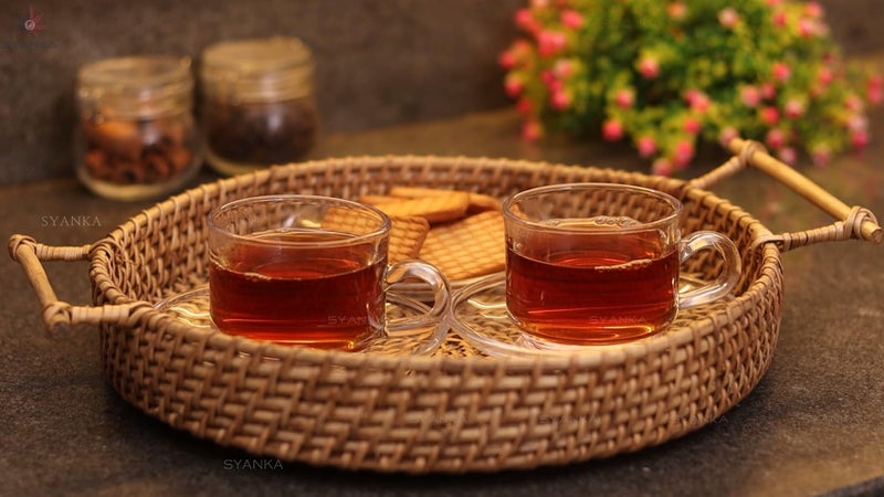SYANKA Premium Glass Cup and Saucer Set of 6, 210 ML, Transparent, Cups and Saucer Set for Coffee, Green Tea, Herbal Tea, Lemon Tea - Image 4
