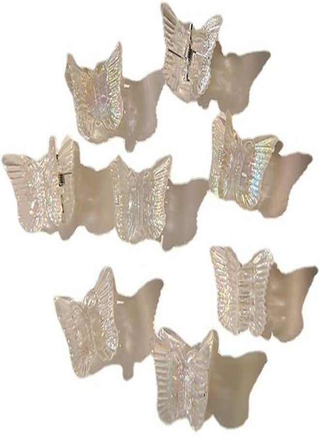GANPUB 10Pcs White Mini Butterfly Hair Claw Bag Transparent Small Butterfly Hair Claw Clip Cute Headdress Hairpin Sweet Hair Clip Hair Accessories,Hair Care - Image 1