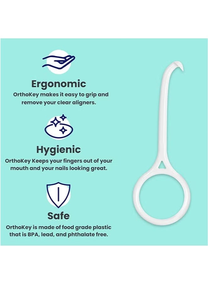 20 Pcs Aligner Removal Tool Retainer Remov, Retainer Remover for Invisible Braces, Invisible Tooth Removal Aligner, Chewies and Removal Tool Kits for Tooth Cleaning Oral Care (White+Blue) - Image 4