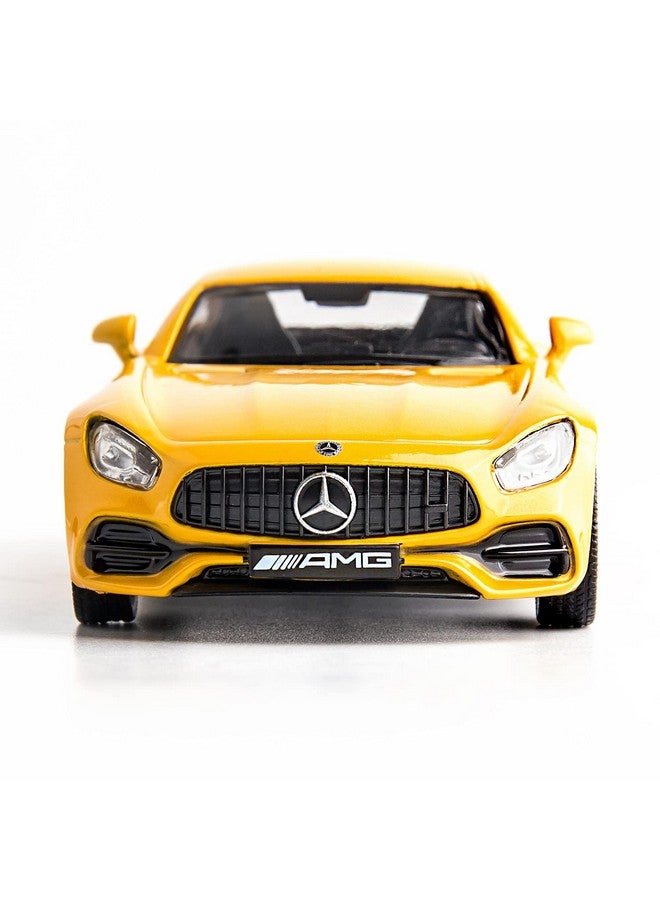 RMZ City 1:36 Scale Diecasting Alloy Car Model Mercedes-Benz AMG GTS Car Model Toy Car Pull Back Vehicles Toy Car for Toddlers Kids Boys Girls Gift (Yellow) - Image 4