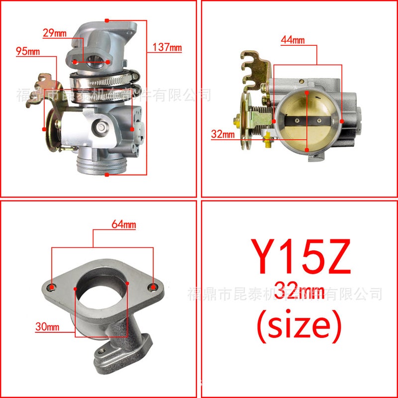 Generic Throttle body 32/34/36/38/40mm For Y15 Z ZR LC150 EXCITER150 motorcycle Y15Z-32MM 