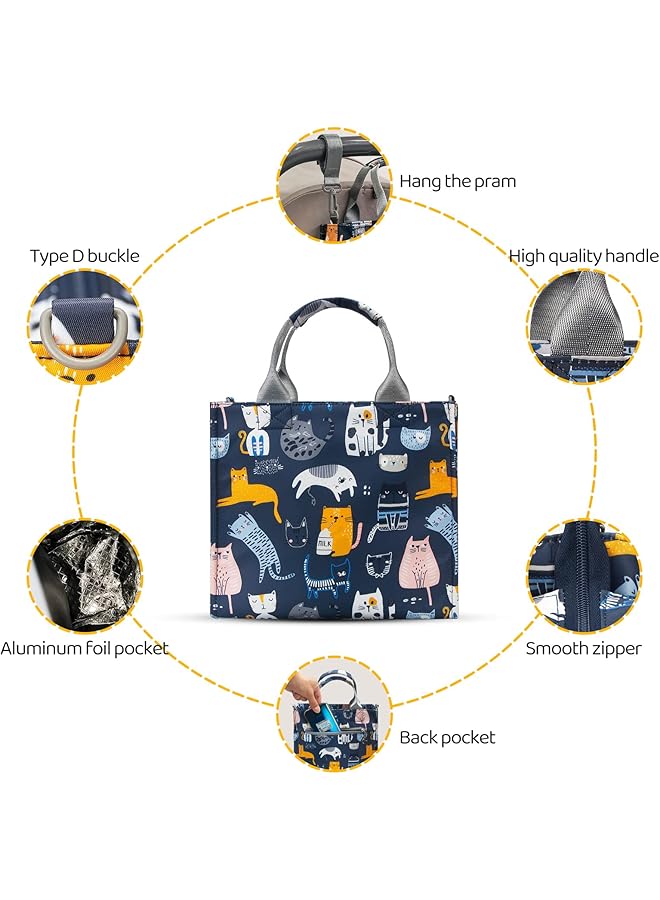erorex Small Diaper Bag Waterproof Travel Tote Mini Diaper Bag Multi Function Small Diaper Bags Crossbody  - Image 4