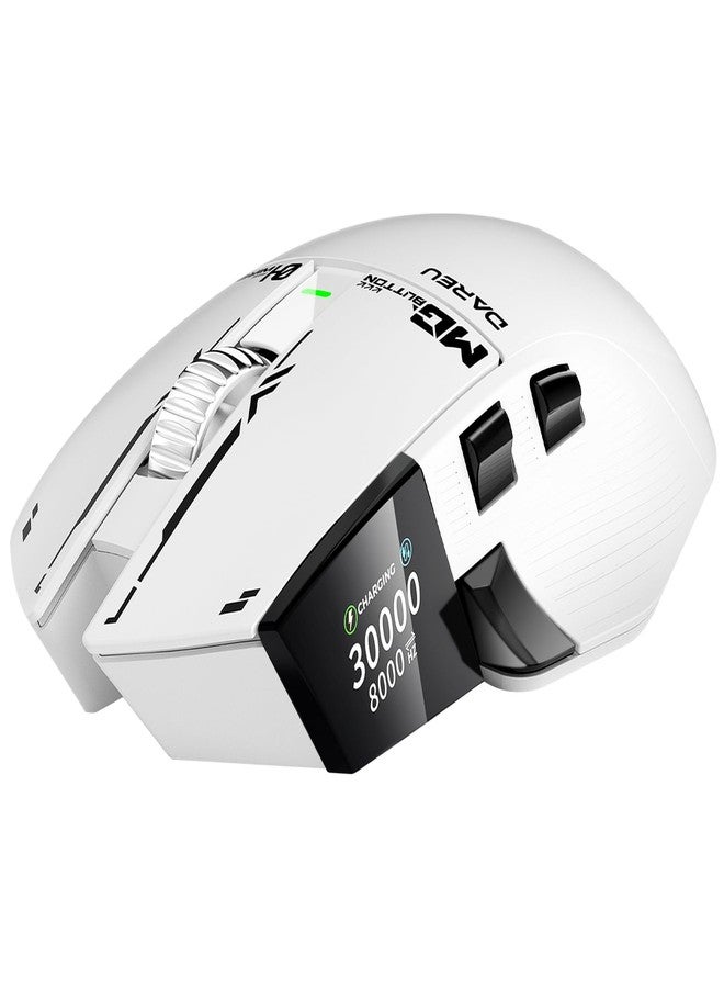 DAREU A980PROMAX Wireless Gaming Mouse-4K/8K Polling-30K DPI Optical Sensor-0.85' TFT Color Display-Magnesium Alloy Buttons-2.4G Wireless/BT/USB Connectivity-Nano Receiver Included - Image 1