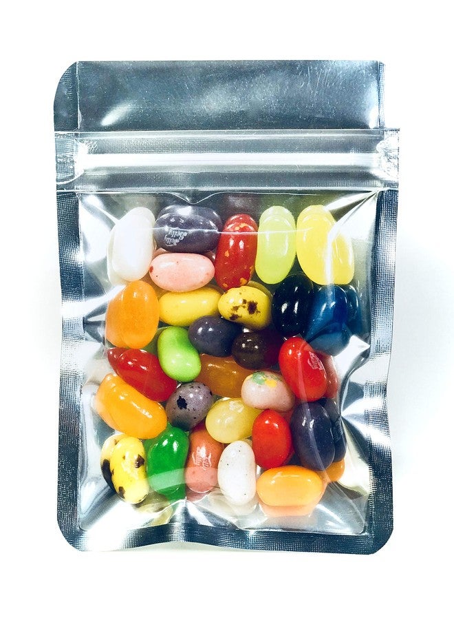 ROYPACK 100 pk Mini Mylar Smell Proof Resealable Ziplock Pill Packs 3 1/4" x 4 1/4”, Thick 4 mil Storage Bags, Foil Pouch. Medicine, Travel, Sample and Display Baggies. ROYPACK - Image 1