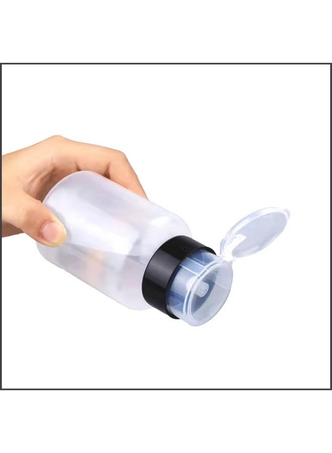 Hair Line Professional Empty Plastic Refillable Lockable Dispensing Storage Press Pumping Bottle With Twist Lock Flip Cap White 100Ml Pack Of 1 - Image 2