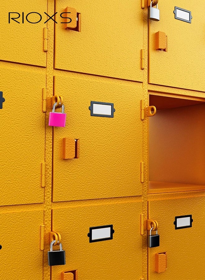 ريوكس ٤ أقفال حقائب سفر بمفاتيح، قفل معدني صغير متعدد الألوان بمفتاح، أقفال أمتعة، قفل نحاسي مغطى بالبلاستيك، مناسب لحقائب السفر، حقائب الظهر، الصناديق، حقائب الكمبيوتر المحمول. - Image 5