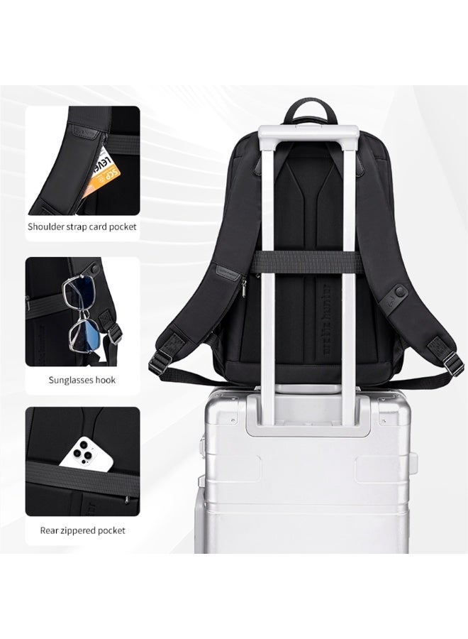 ARCTIC HUNTER Travel Backpack 20 L Durable Premium Water-resistant Shoulder Laptop Daypack for Office Business Travel College School, B00807, Black - Image 5