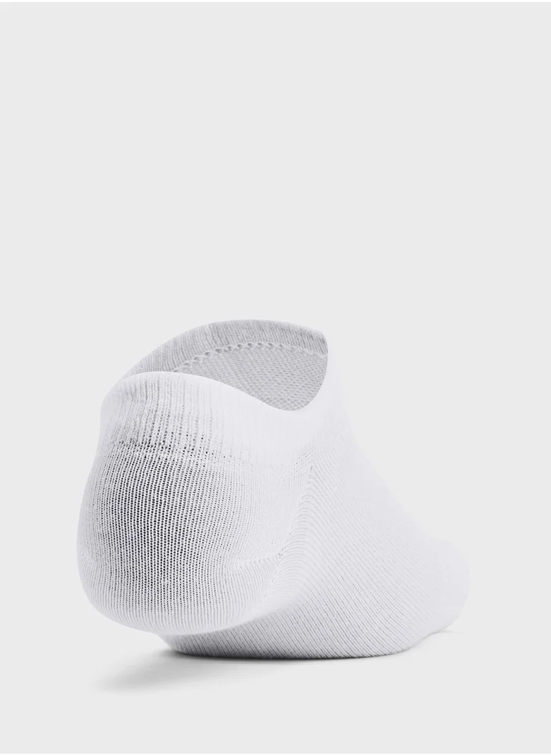 UNDER ARMOUR Unisex Essential No Show Socks (Pack Of 6)