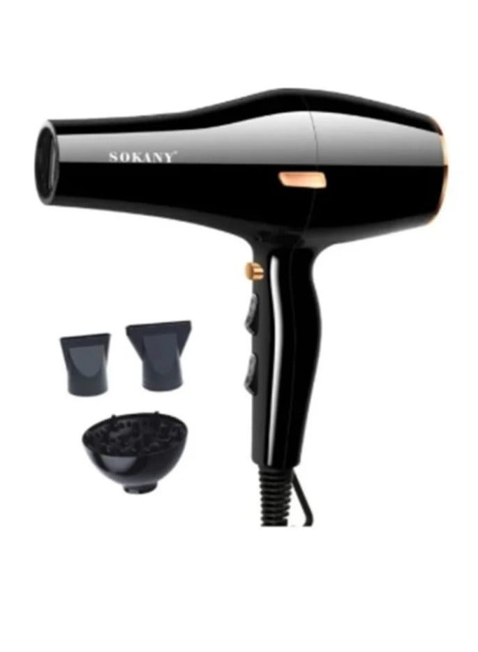 sokany SK-2225 Professional Hair Dryer With 3 Extras - 3000 W - Image 1