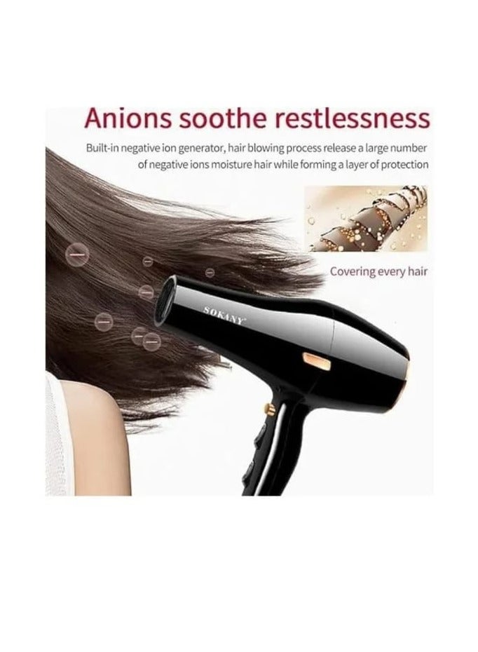 sokany SK-2225 Professional Hair Dryer With 3 Extras - 3000 W - Image 2