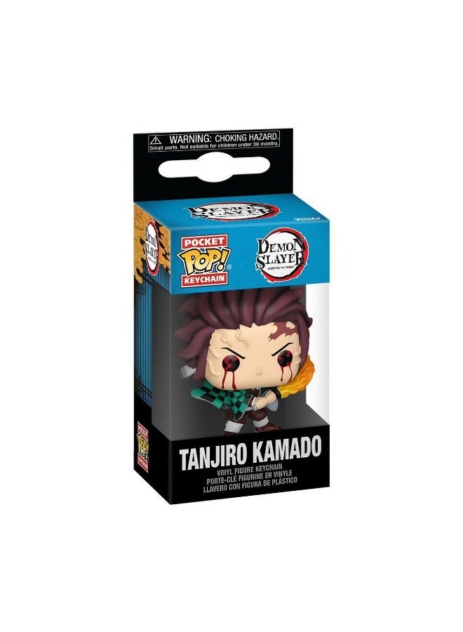 Funko Pocket POP! Demon Slayer Tanjiro Kamado (Sun Breathing) Vinyl Keychain (10.2 cm) - Image 1