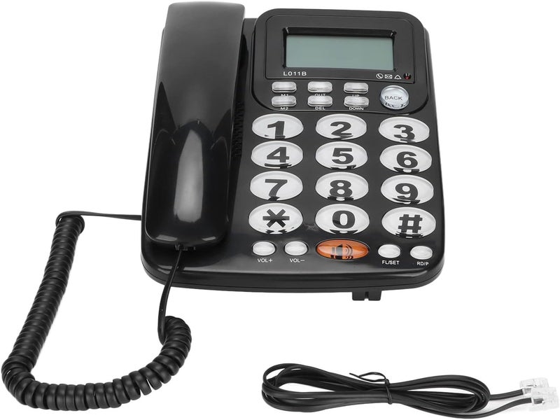 Corded Desk Telephone with Caller ID, Large Buttons and Tilt Display, Adjustable Volume Landline Phone for Home Office Hotel Rooms - Image 1