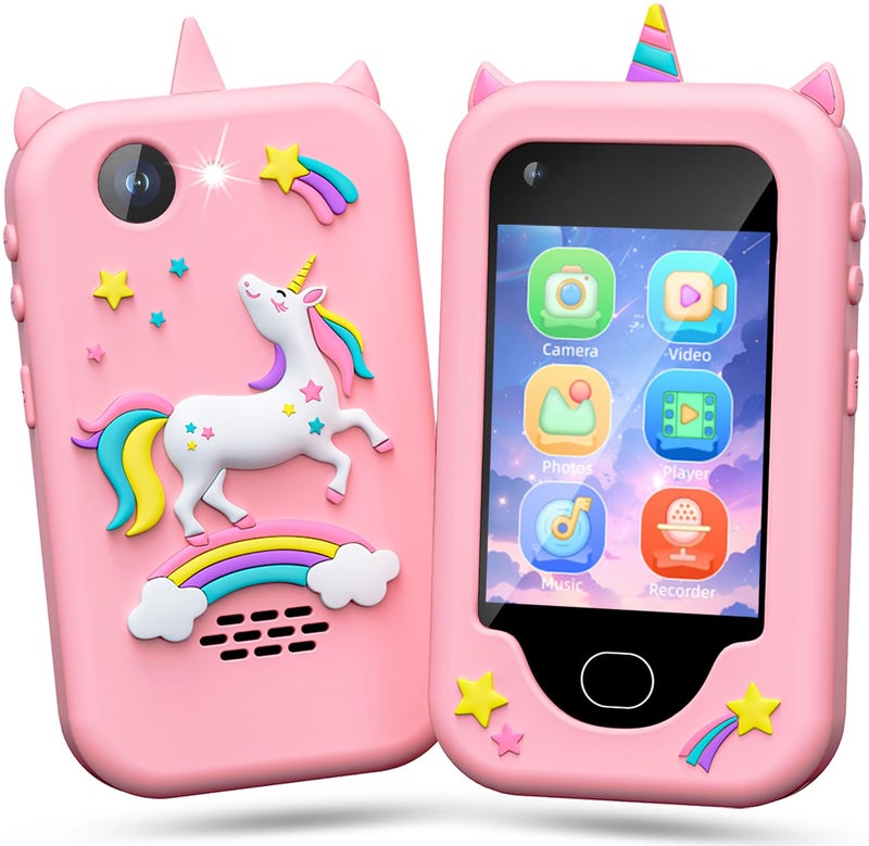 Lapare Kids Toy Smartphone Birthday Gifts for Girls 3 4 5 6 7 8 Years Old Unicorn Toddler Play Phone with Camera Educational Games MP3 Music - Image 3
